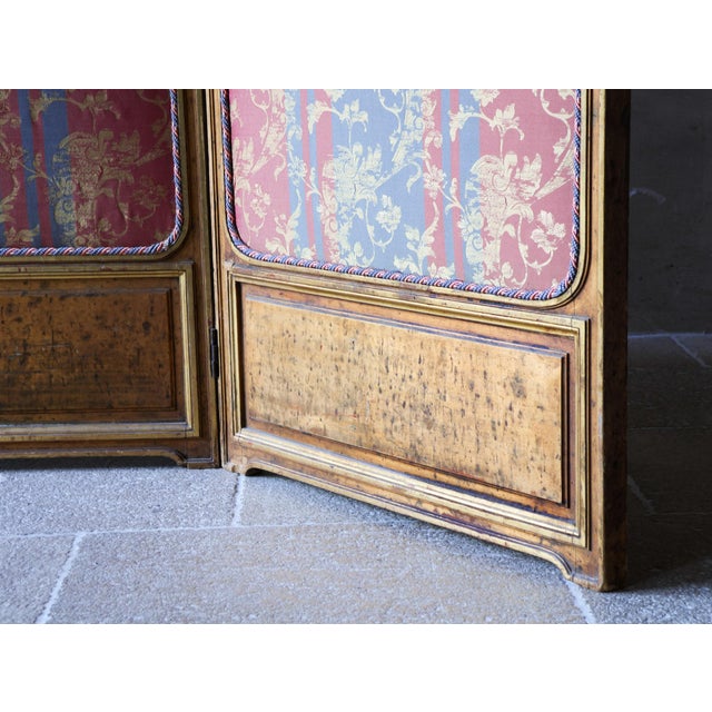 Antique French Gilded Wood Three-Panel Room Divider, 1890s For Sale - Image 13 of 16