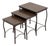Set of Three Contemporary Mahogany Inlay Nesting Tables For Sale