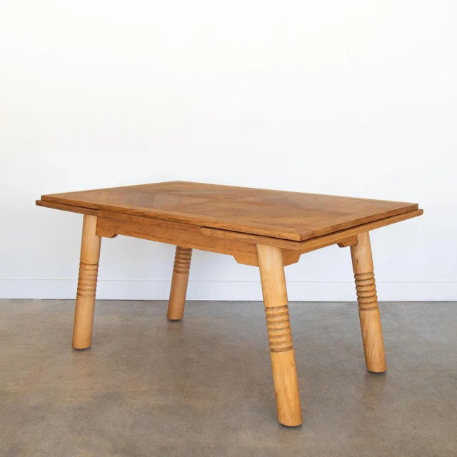 1940s 1940s French Extendable Table or Desk Attributed to Charles Dudouyt For Sale - Image 5 of 12