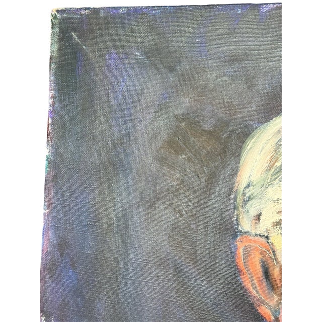 1980s Portrait of a Seated Man For Sale - Image 9 of 12