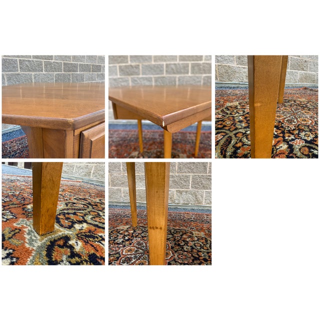 Vintage Dearborn Furniture American Traditional Solid Maple Corner Desk With Drawer For Sale - Image 12 of 12