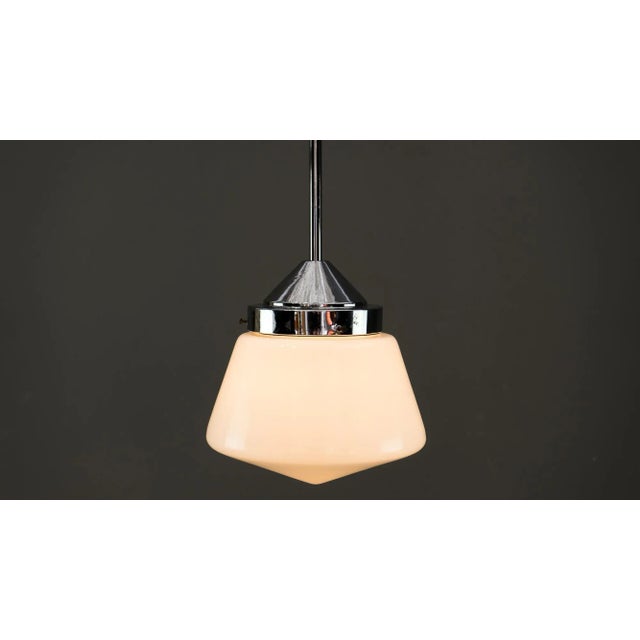 Glass Art Deco Bauhaus Pendant, 1920s For Sale - Image 7 of 12