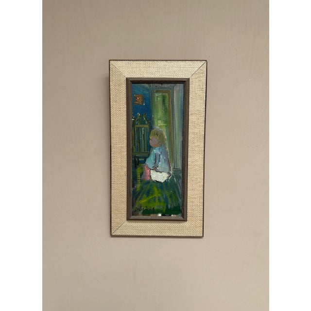 Mid-Century Modern Louis Zelig, The Little Girl, 1950s, Oil on Panel, Framed For Sale - Image 3 of 16
