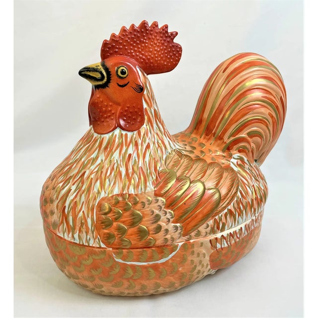1970s 1970's Mottahedeh Large Imari Style Rooster Tureen For Sale - Image 5 of 8