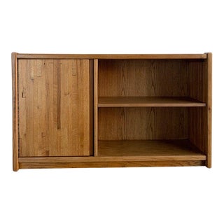 1980s Lightly Bleached Solid Oak Credenza For Sale