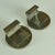 Bronze Round Push and Pull Door Handles with Geometric Relief, Set of 2 For Sale - Image 9 of 13