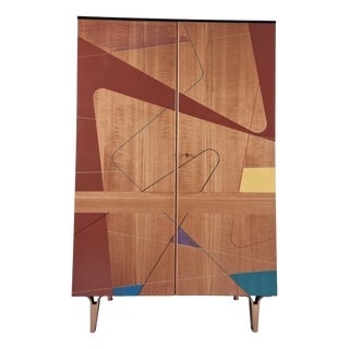 Vintage Wardrobe in Beech, 1970s For Sale