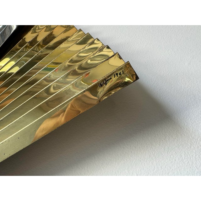 Curtis Jere Modernist Fan Wall Sculpture, Signed For Sale - Image 4 of 12