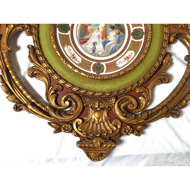 Elaborately Framed Cabinet Plate, Germany, Circa 1900 For Sale - Image 4 of 9