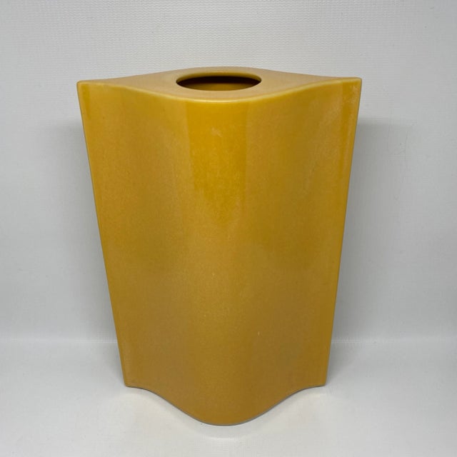 Vintage Amber Yellow Mikasa La Ronde Moselle Vase For Sale In New York - Image 6 of 13