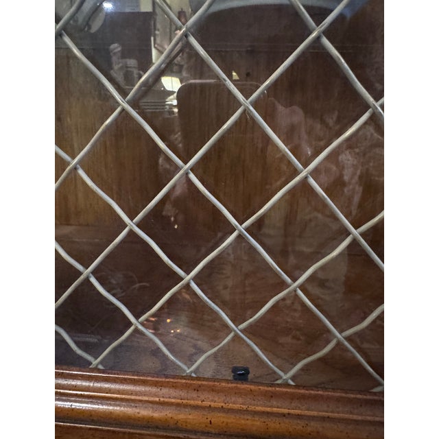 1970s 1970s Drexel Touraine II Pecan French Country Lighted China Cabinet For Sale - Image 5 of 12