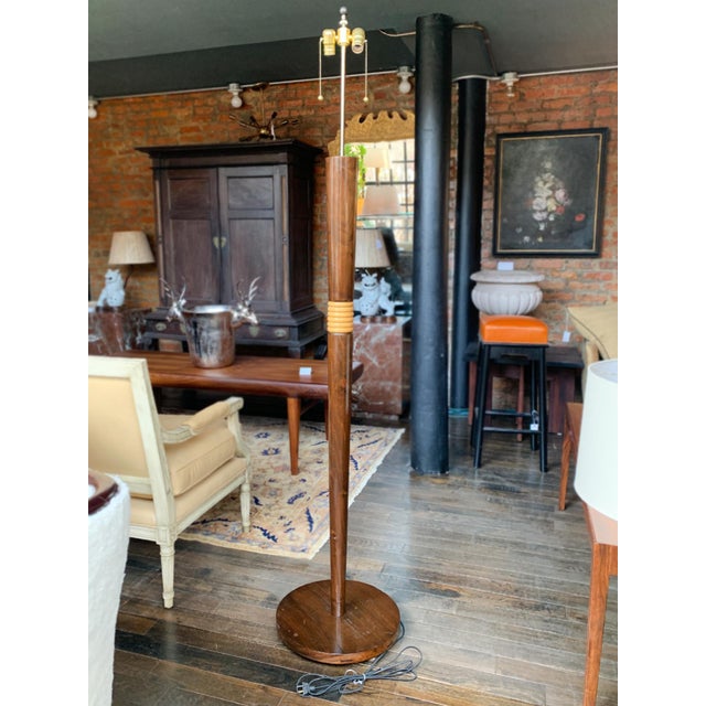 1950s Danish Art Deco Beech Floor Lamp For Sale - Image 18 of 18
