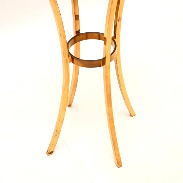 Metal Vintage French Brass Side Table, 1960s For Sale - Image 7 of 8