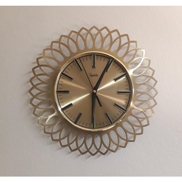 Vintage German Wall Clock, 1980s For Sale - Image 4 of 5