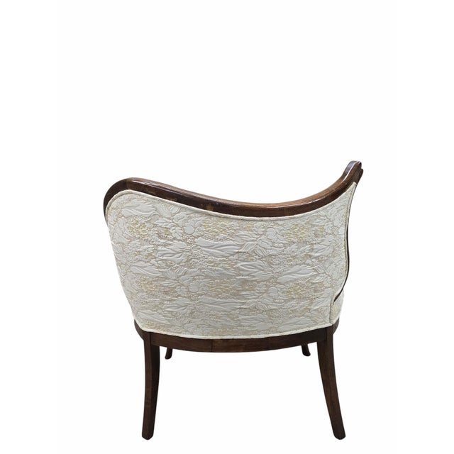 Cream Antique Victorian Rococo Revival Ladies Conversation Chairs – Pair For Sale - Image 8 of 12