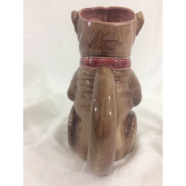English English Majolica Bulldog Pitcher For Sale - Image 3 of 7