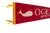 Vintage Ocean Beach New London Connecticut felt flag pennant circa 1970. A classic and simplistic mid-century souvenir...