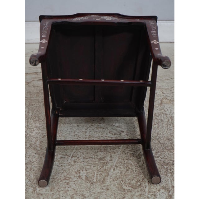 Pair of Vietnamese Mother of Pearl Inlaid Occasional Side Chairs For Sale - Image 18 of 18