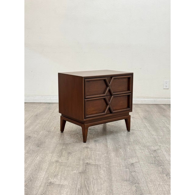 Pair of Mid Century Modern Nightstands For Sale - Image 10 of 11