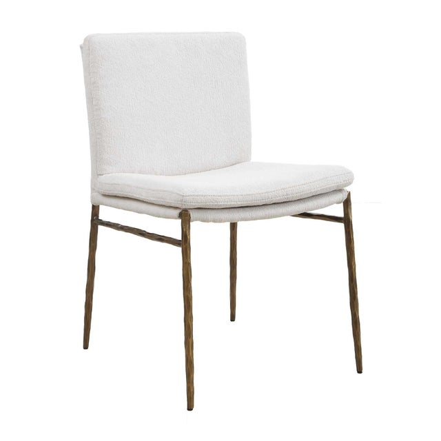 Kenneth Ludwig Chicago Ascend Textured White Dining Chair For Sale - Image 4 of 9