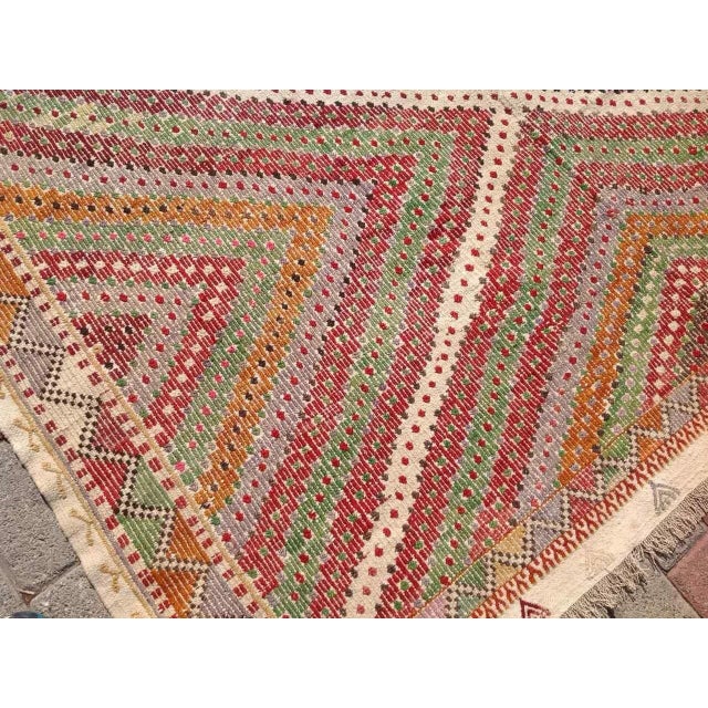 Vintage Turkish Kilim Rug - 6′5″ × 8′3″ For Sale In Raleigh - Image 6 of 7