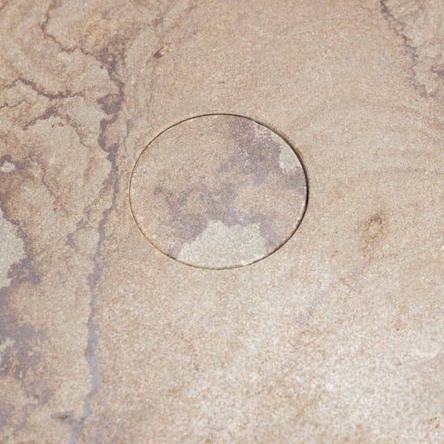 Golden Stone Tables with Interlocking Legs, 1970s, Set of 3 For Sale - Image 18 of 18