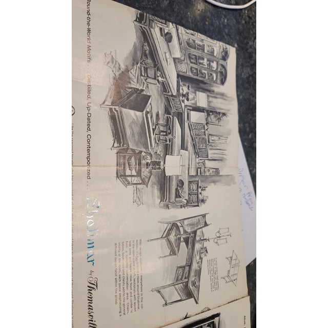 1960s Mid-Century Modern Thomasville Shalimar Credenza Small Pecan Hollywood Regency For Sale - Image 11 of 12