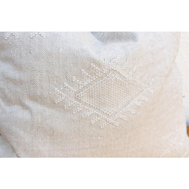 Moroccan 24" Kabash Linen Moroccan Silk Pillow For Sale - Image 3 of 7