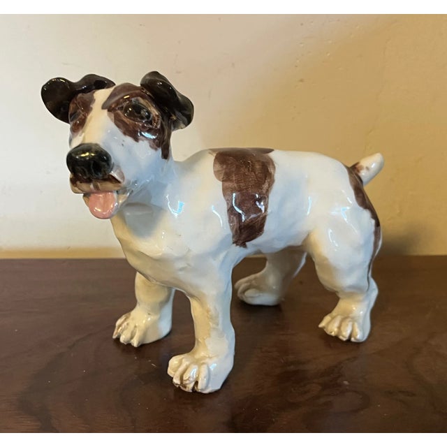 American Art Pottery Dog Sculpture of a Jack Russell Terrier For Sale - Image 3 of 13