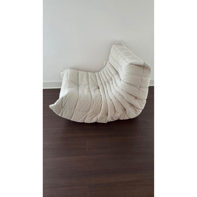 Early 21st Century Ligne Roset Togo Fireside Chair in Snowman Velvet by Michel Ducaroy for Design Within Reach For Sale - Image 5 of 5
