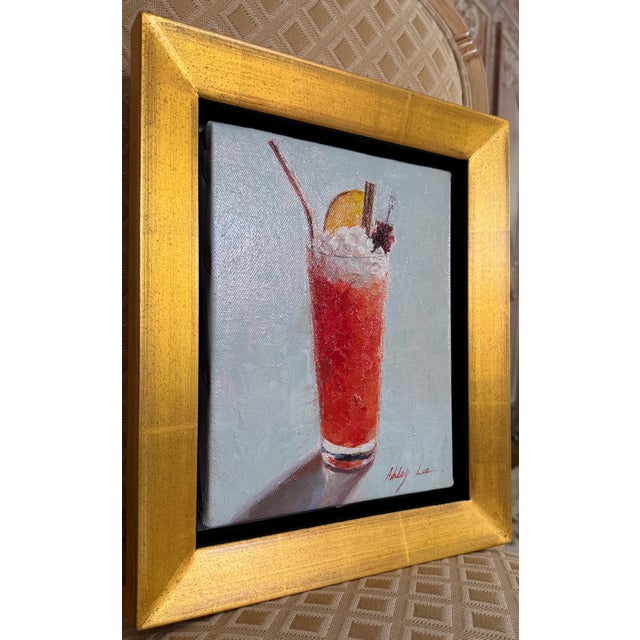 2010s Soda Cocktail by Ashley Lee, Oil on Canvas Original Painting For Sale - Image 5 of 5