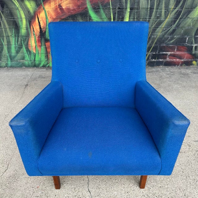 Jens Risom Easy Chair Walnut Lounge Chair Mid-Century Modern For Sale In Cleveland - Image 6 of 12