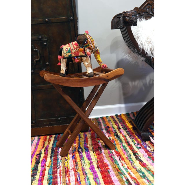Mid-Century Modern Mid-Century Wood Folding Stool From the Studio of Tawny Chatmon For Sale - Image 3 of 5