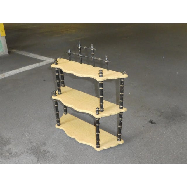 Diminutive Victorian Style Faux Bamboo What Not Shelf For Sale - Image 4 of 10