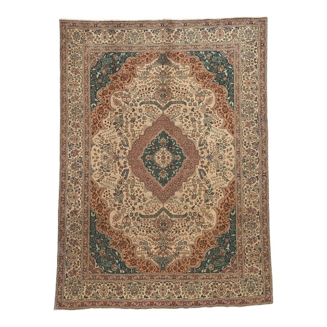 Mid 20th Century Mid 20th Century Vintage Persian Tabriz Rug 08’00 X 11’00 For Sale