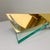 Regency Pyramid Brass and Acrylic Glass Triangle Wall Lamp from TZ Leuchten, 1970s For Sale - Image 6 of 11