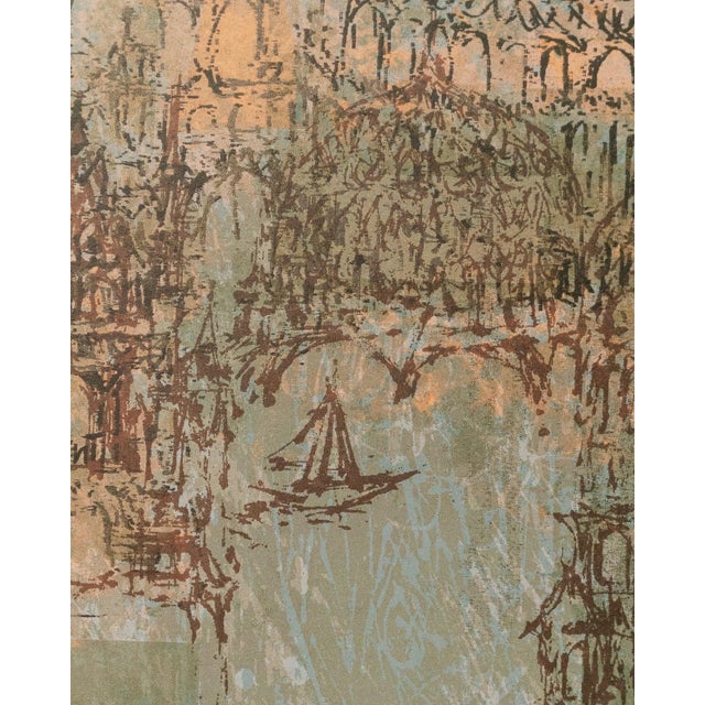 Mid 20th Century Mid 20th Century Dorothy Bowman City Edge Signed Lithograph For Sale - Image 5 of 8