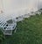 Vinyl Strapped Metal Outdoor Patio Seating-Set of 5 For Sale - Image 4 of 5
