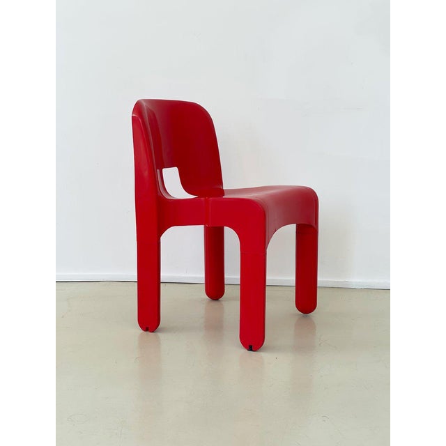 1970s Vintage Red Joe Colombo for Kartell Universale Chair Chairish