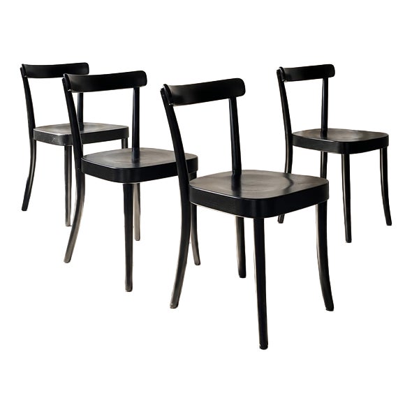 1-250 Dining Chairs in Wood by Werner Max Moser, Set of 4 For Sale