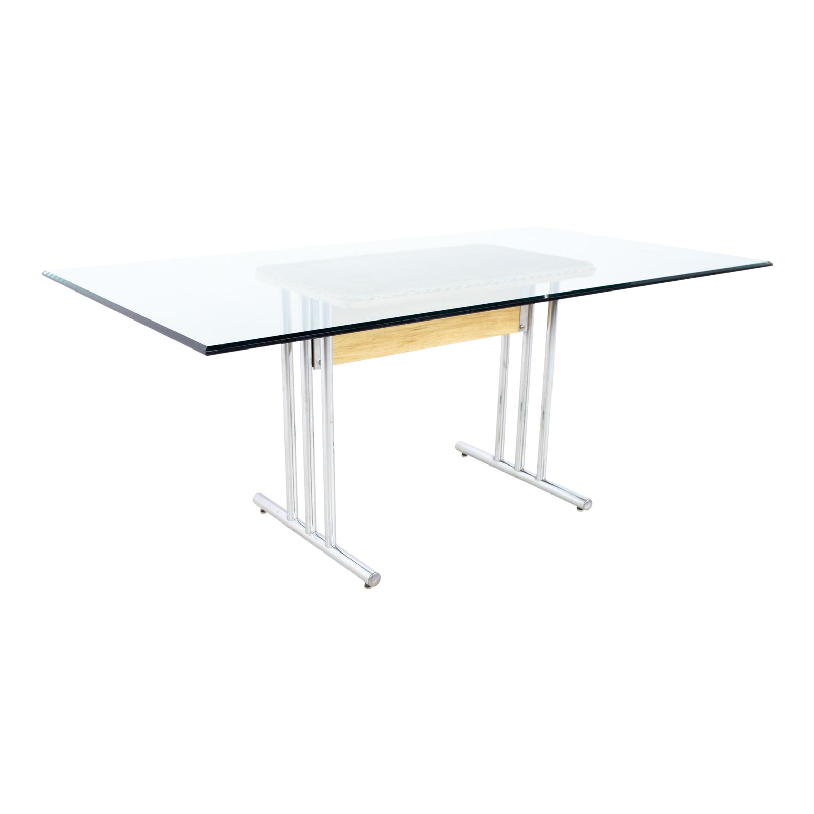 Mid Century Glass and Chrome Dining Table Chairish