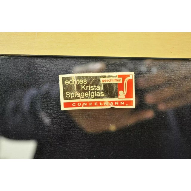 Mid Century Danish Modern Echtes Kristall Spiegelglas Rosewood Vanity Table For Sale - Image 9 of 12