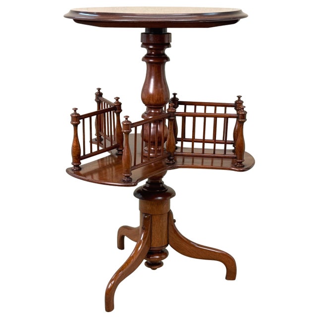 Antique Circular Occasional Book Table in Burr Walnut, 1870 For Sale - Image 13 of 13