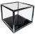 Mid-Century Modern Metal and Glass Square Coffee/Side Table For Sale