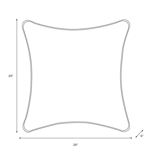 Transitional 20" Indoor/Outdoor Pillow in Faces Black For Sale - Image 3 of 6