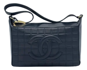 Chanel Chocolate Bar Cc Quilted Leather
