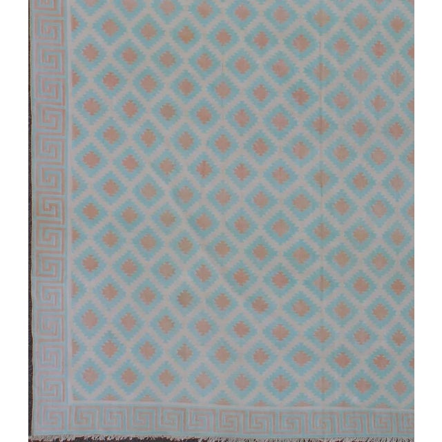 Mid 20th Century Mid 20th Century Large VintageIndian Cotton Dhurrie Collection of Thomas Britt For Sale - Image 5 of 8