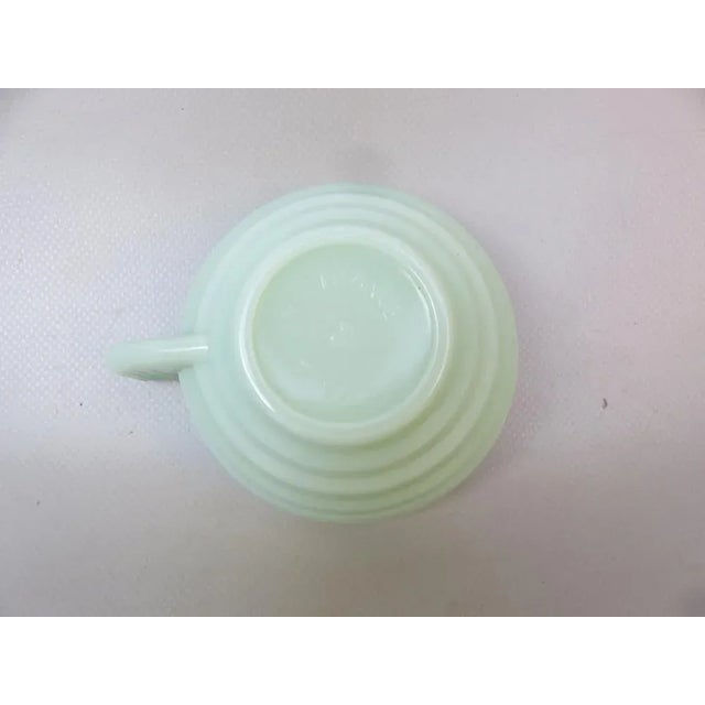 Chartreuse Art Deco Tea Cups and Saucers, 1920s, Set of 16 For Sale - Image 8 of 13