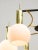 Metal Mid-Century Modern Brass and Opaline Chandelier, Italy For Sale - Image 7 of 18