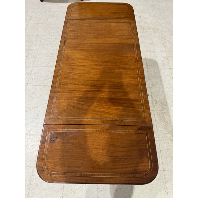 Antique Early 19th Century Fine English Lyre Base Console Table For Sale - Image 9 of 11